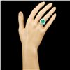 Image 4 : 18K Gold 3.72ct Emerald & 2.61ctw Diamond Ring