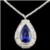 Image 2 : 18K Gold 9.76ct Tanzanite & 5.09ctw Diamond Neckla