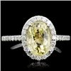 Image 1 : 14K Gold 3.00ct Sapphire & 1.00ctw Diamond Ring