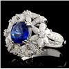 Image 2 : 18K White Gold 2.01ct Sapphire & 1.77ct Diamond Ri