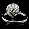 Image 3 : 18K Gold 0.52ct Emerald & 0.80ctw Diamond Ring