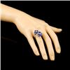 Image 3 : 18K Gold 4.90ctw Sapphire & 0.68ctw Diamond Ring