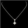 Image 1 : Diamond Pendant in 18K Gold 0.14ctw