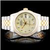 Image 2 : 36MM DateJust Watch with Diamonds in YG/SS