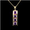 Image 2 : 2.25ctw Amethyst Pendant in 14K Gold