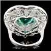 Image 3 : 18K Gold Ring: 4.20ct Emerald & 3.18ctw Diamonds