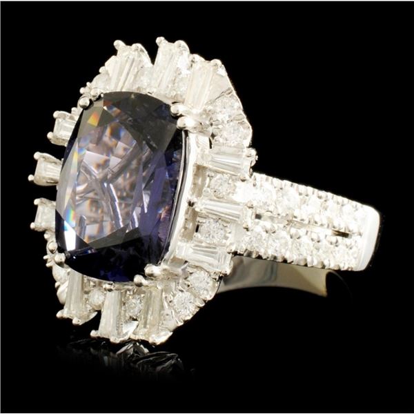 4.13ct Spinel & 1.07ctw Diamond Ring: 14K Gold