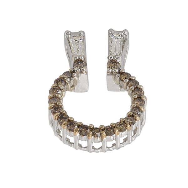 0.80ct Brown Diamond Pendant in 14k White Gold