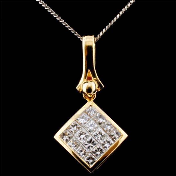 1ctw Diamond Pendant in 18K Yellow Gold