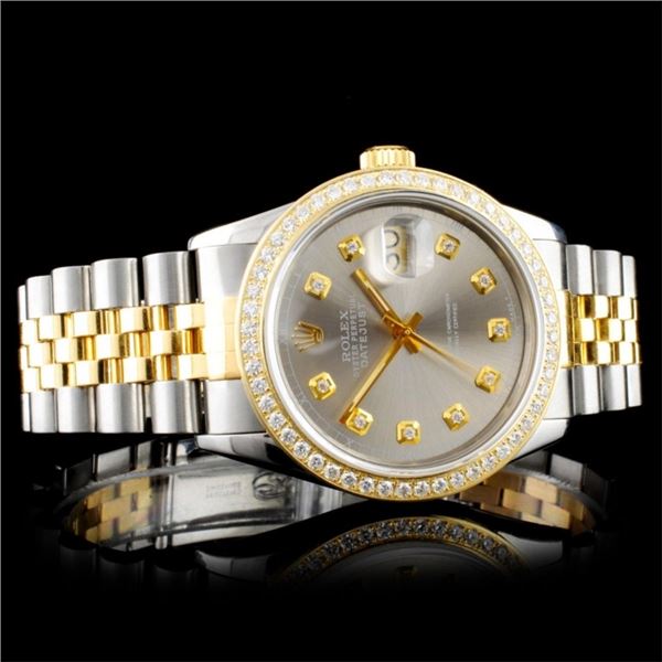 36MM DateJust Watch with Diamonds in YG/SS