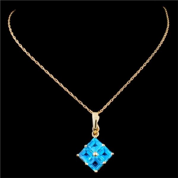 2.40ct Topaz Pendant in 14K Gold
