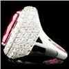 Image 3 : 9.33ct Rubellite & 3.11ctw Diam Ring in 18K Gold