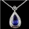 Image 2 : 11.38ct Tanzanite & 5.09ct Diamond in 18K Gold