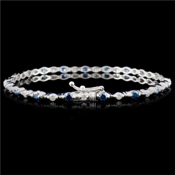 1.98ctw Fancy Color Diamond Bracelet in 18K WG