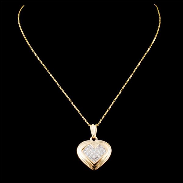 0.58ctw Diamond Pendant in 14K Gold