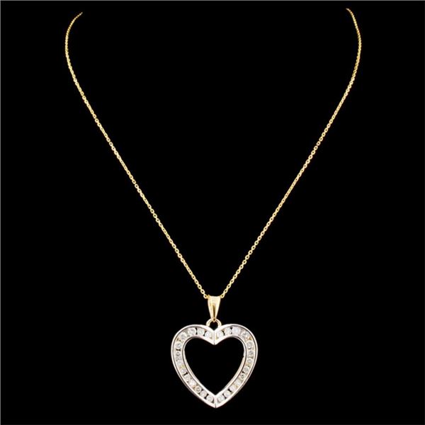 0.58ctw Diamond Pendant in 14K Gold