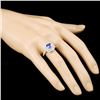 Image 3 : 2ct Tanzanite & 1ctw Diamond 18K Gold Ring