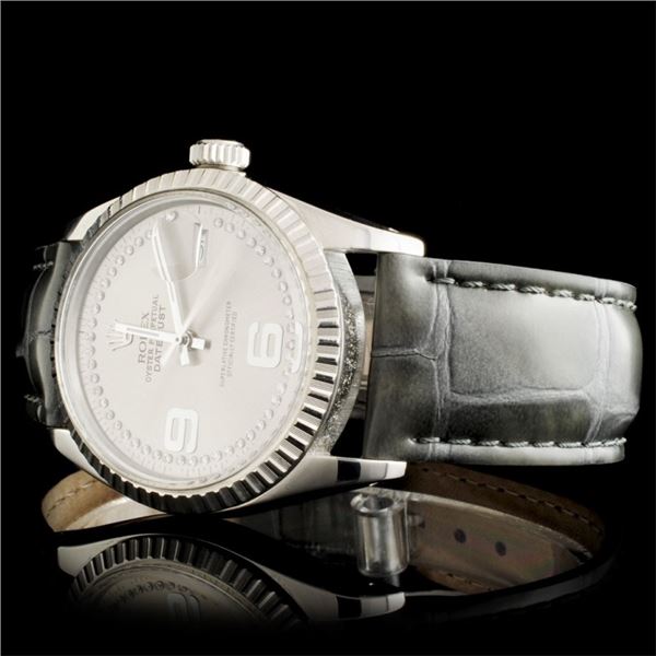Diamond 36MM Rolex DateJust SS Watch