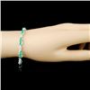Image 3 : 14K Gold Bracelet: 4.21ct Emerald, 1.20ctw Diamond