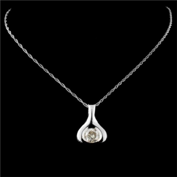 0.67ctw Diamond Pendant in 14K White Gold