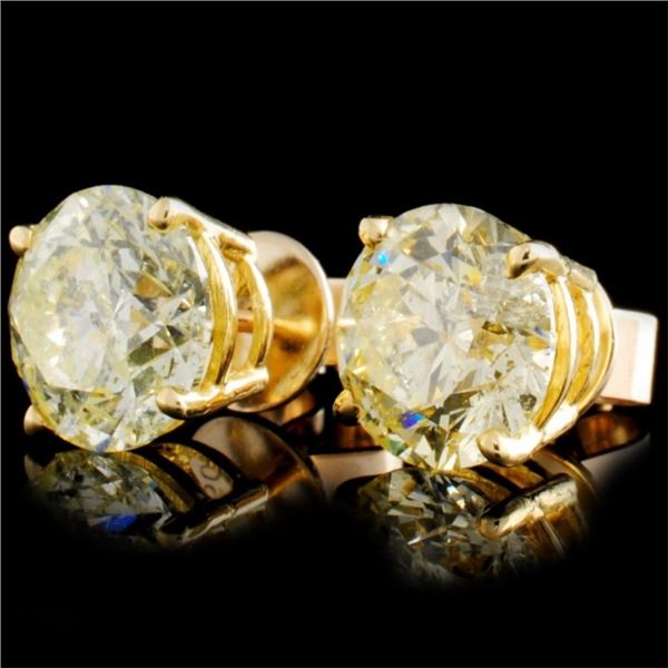 Diamond Studs: 4.42ctw in 14K Gold