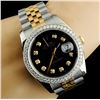 Image 4 : 36MM Rolex DateJust Diamond Watch 18K YG/SS