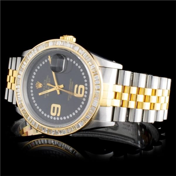 36mm Rolex DateJust Watch with Diamonds
