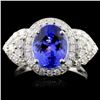 Image 2 : 18K Gold Ring 2.53ct Tanzanite & 0.90ctw Diamonds