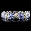 Image 1 : 21.ct Tanzanite & 1.65ctw Diam Bracelet 14K Gold