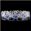 Image 2 : 21.ct Tanzanite & 1.65ctw Diam Bracelet 14K Gold