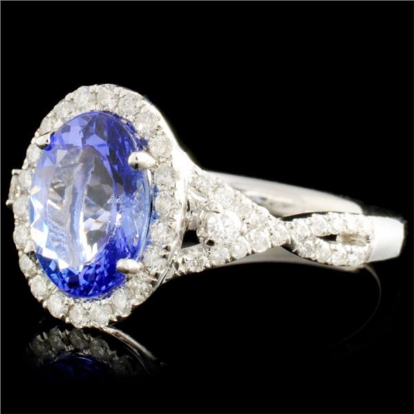 18K Gold Tanzanite and Diam Ring (2.04ct & 0.45ctw)