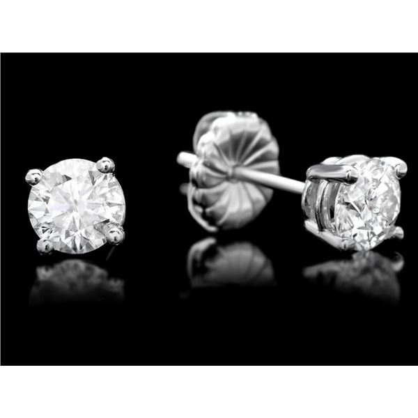 1.22ct Diamond Earrings in 14k White Gold