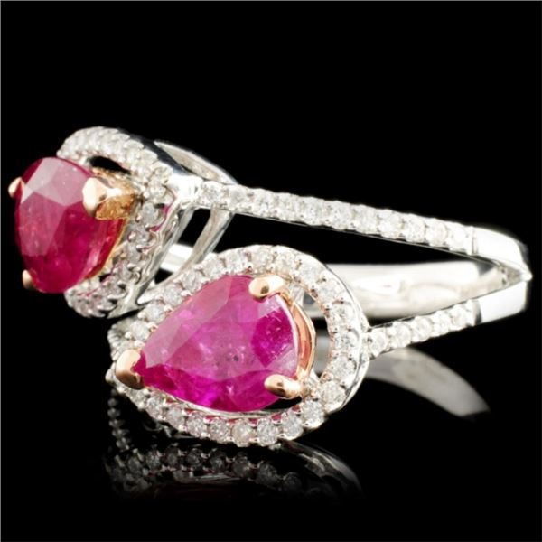 Ruby and Diamond Ring in 14K Gold