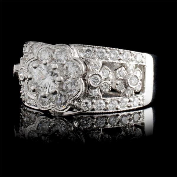 1.26ctw Diamond Ring in 18K White Gold