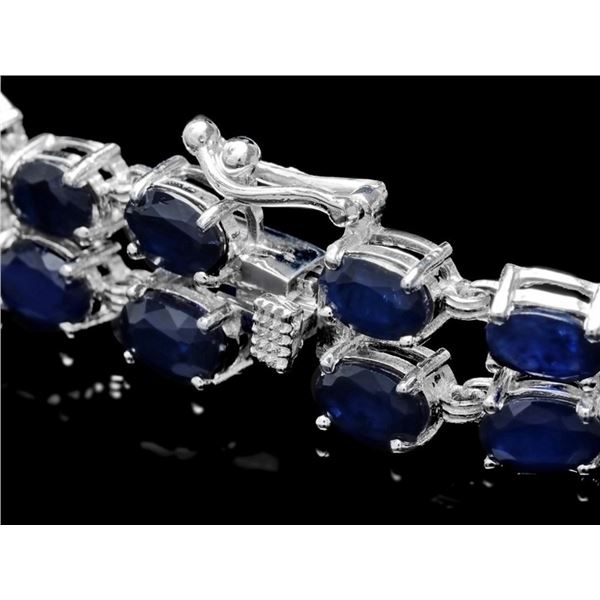 14k Gold Bracelet with 20ct Sapphire & 1.70ct Diam