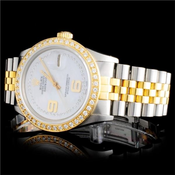 36mm Rolex DateJust Watch with Diamonds