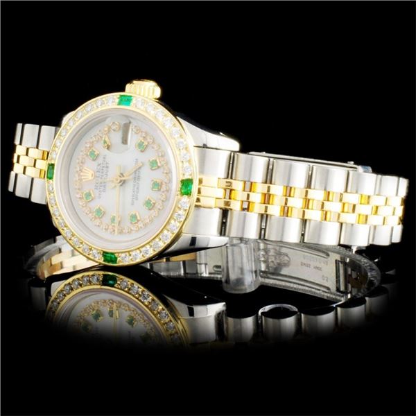 Diamond Ladies Watch: Rolex YG/SS DateJust