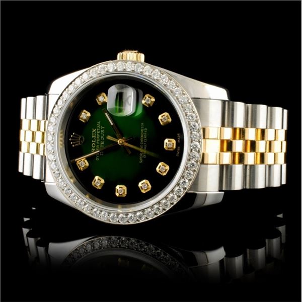 36MM Rolex DateJust 116233 Diamond Watch 18K YG/SS