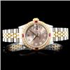 Image 2 : Diamond Ladies Watch: Rolex DateJust 18K/SS