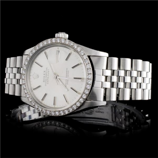 Diamond 36MM Rolex SS Datejust Watch
