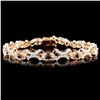 Image 2 : 7.80ct Morganite & 1.51ctw Diam Bracelet in 14K Gold