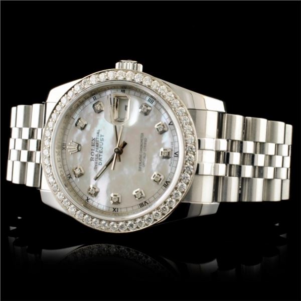 1.35ct Diamond Rolex DateJust 116234 Watch 36MM