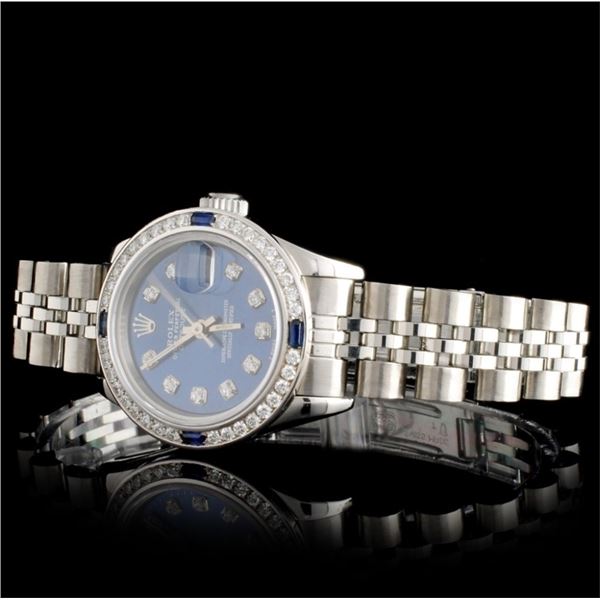 Diamond Ladies Rolex DateJust SS Watch