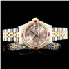 Image 2 : Diamond Ladies Watch: Rolex DateJust 18K/SS