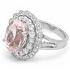 Image 1 : 7.50ct Morganite & 1.25ct Diamond Ring 14K Gold