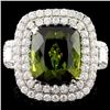 Image 2 : 7.68ct Tourmaline & 1.87ctw Diam Ring in 18K Gold