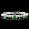 Image 2 : 6.47ct Tsavorite & 2.35ctw Diam Bracelet in 18K Gold