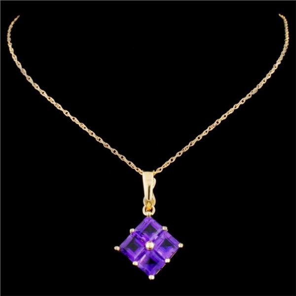 Amethyst Pendant: 1.90ctw in 14K Gold