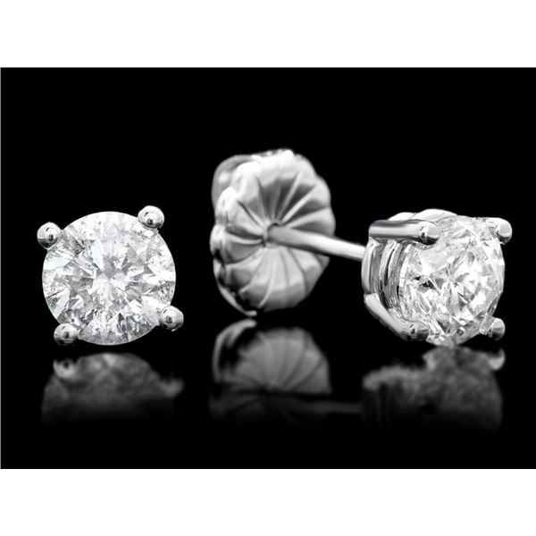 1.50ct Diamond Earrings in 14k White Gold