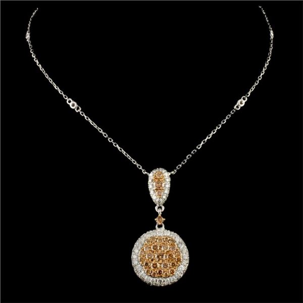 14K Gold Necklace with 1.90ctw Diamonds